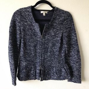 J. Crew Zipped Peplum Blazer